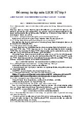 Đề cương ôn tập học kì I môn Lịch sử lớp 5